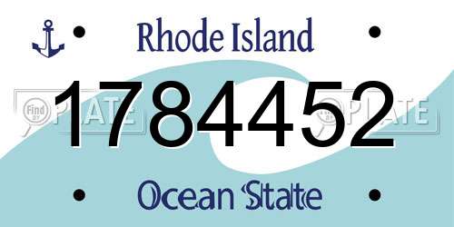 1784452 Rhode Island License Plate