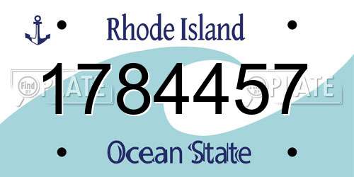 1784457 Rhode Island License Plate