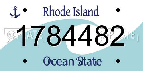 1784482 Rhode Island License Plate