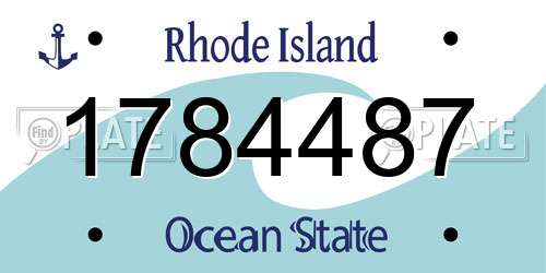 1784487 Rhode Island License Plate