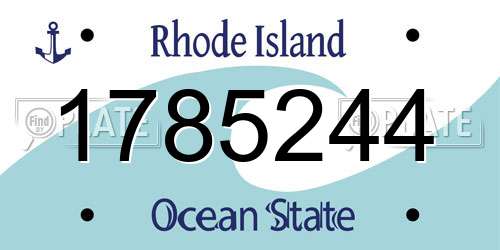 1785244 Rhode Island License Plate
