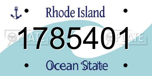 1785401 Rhode Island License Plate