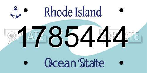 1785444 Rhode Island License Plate