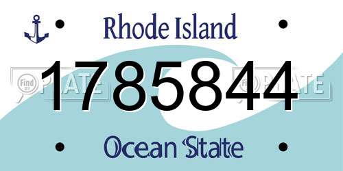 1785844 Rhode Island License Plate