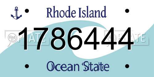 1786444 Rhode Island License Plate