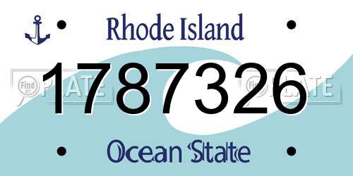 1787326 Rhode Island License Plate
