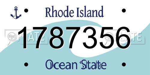1787356 Rhode Island License Plate