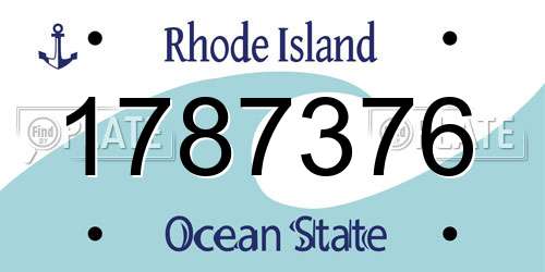 1787376 Rhode Island License Plate