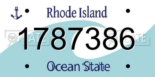1787386 Rhode Island License Plate