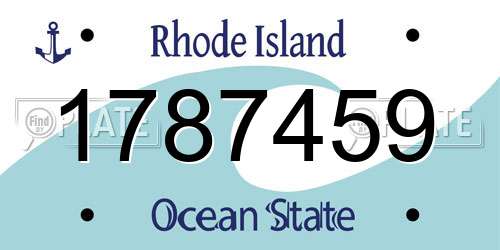 1787459 Rhode Island License Plate