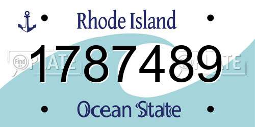 1787489 Rhode Island License Plate