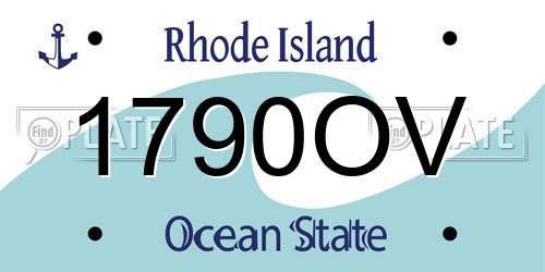 1790OV Rhode Island License Plate