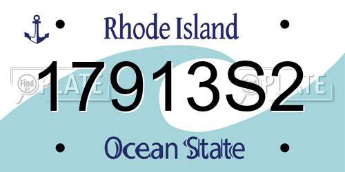 17913S2 Rhode Island License Plate