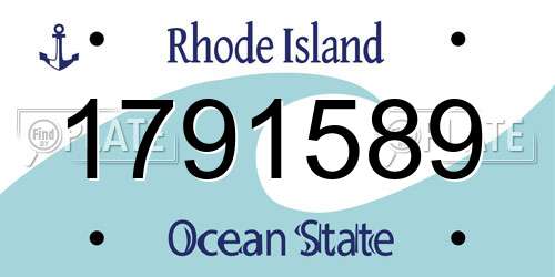 1791589 Rhode Island License Plate