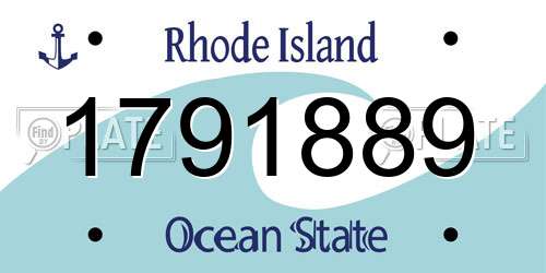 1791889 Rhode Island License Plate