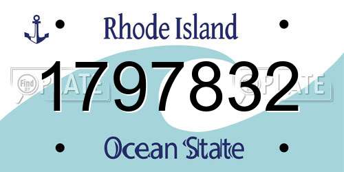 1797832 Rhode Island License Plate