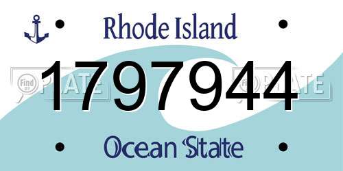 1797944 Rhode Island License Plate