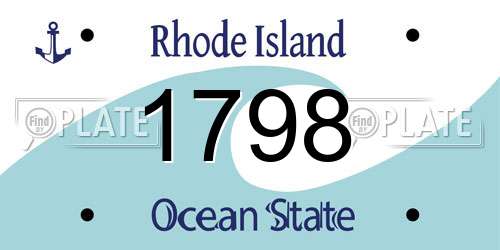 1798 Rhode Island License Plate