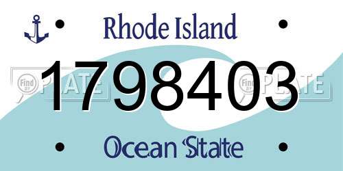 1798403 Rhode Island License Plate