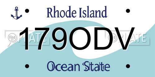 179ODV Rhode Island License Plate