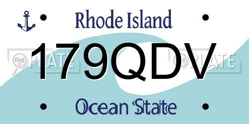 179QDV Rhode Island License Plate