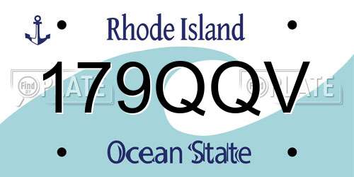 179QQV Rhode Island License Plate