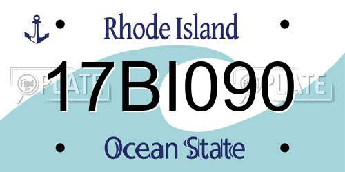 17BI090 Rhode Island License Plate