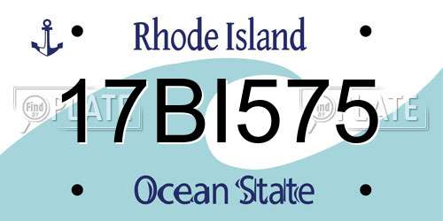 17BI575 Rhode Island License Plate
