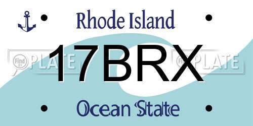 17BRX Rhode Island License Plate