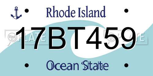 17BT459 Rhode Island License Plate