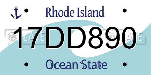 17DD890 Rhode Island License Plate