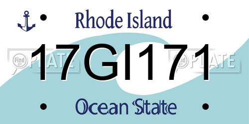 17GI171 Rhode Island License Plate