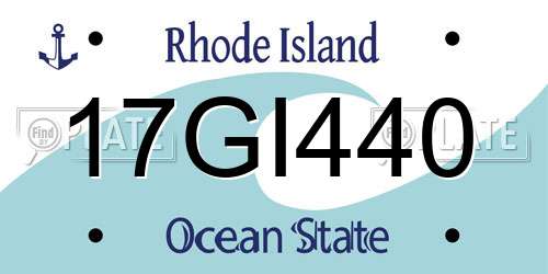 17GI440 Rhode Island License Plate