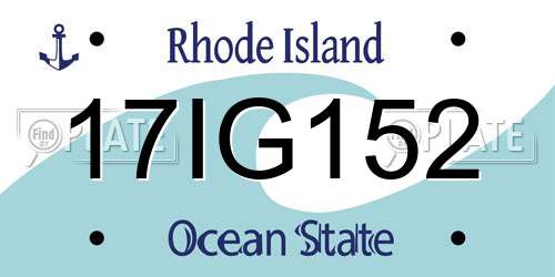 17IG152 Rhode Island License Plate