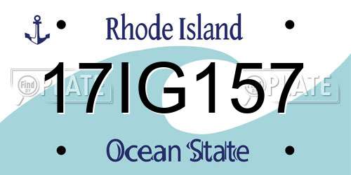 17IG157 Rhode Island License Plate