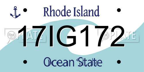 17IG172 Rhode Island License Plate