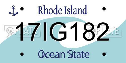 17IG182 Rhode Island License Plate