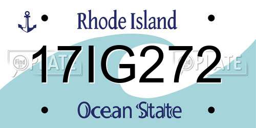 17IG272 Rhode Island License Plate