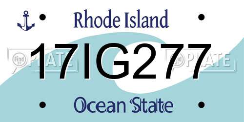 17IG277 Rhode Island License Plate