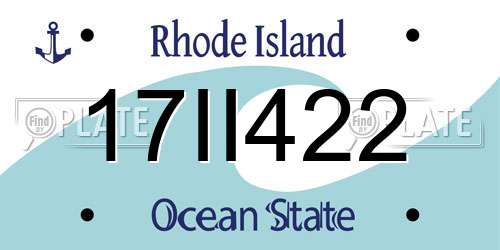 17II422 Rhode Island License Plate