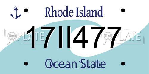 17II477 Rhode Island License Plate