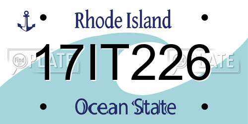 17IT226 Rhode Island License Plate