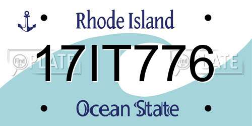 17IT776 Rhode Island License Plate