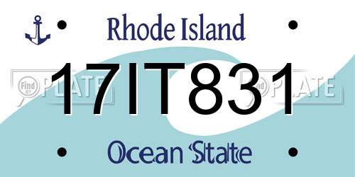 17IT831 Rhode Island License Plate