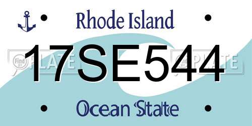 17SE544 Rhode Island License Plate