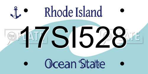 17SI528 Rhode Island License Plate