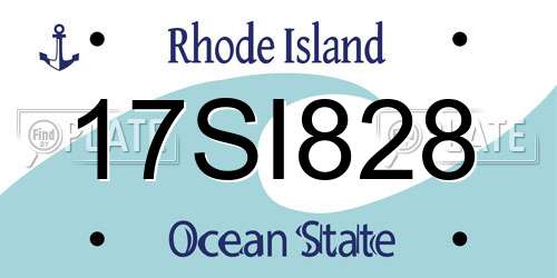 17SI828 Rhode Island License Plate