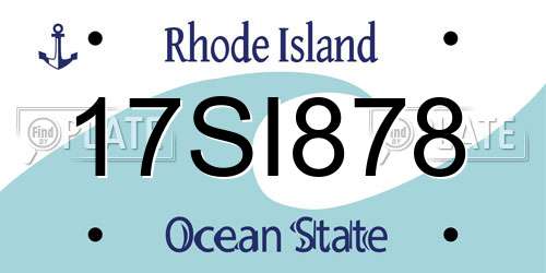 17SI878 Rhode Island License Plate