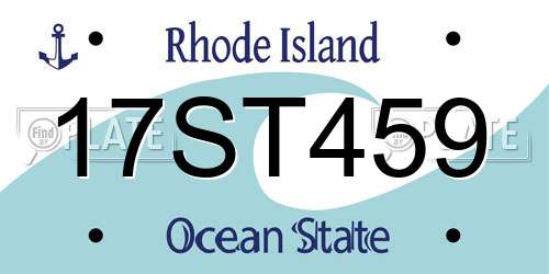 17ST459 Rhode Island License Plate