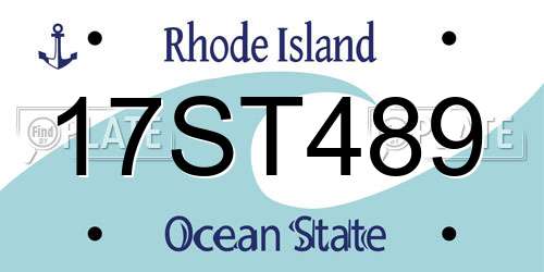 17ST489 Rhode Island License Plate